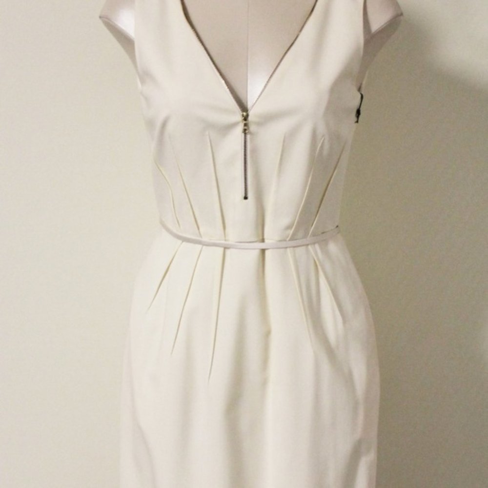 White Sleeveless Designer Dress
